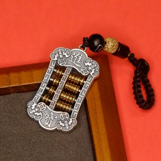 算盘一响，黄金万两！招财算盘纯银挂件！18-22g！ 商品图8