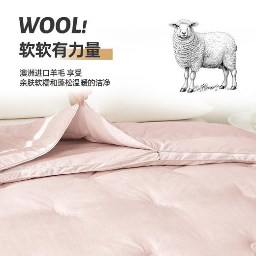 奥若拉 澳洲羊毛大豆被二合一子母被四季被秋冬被 商品图5