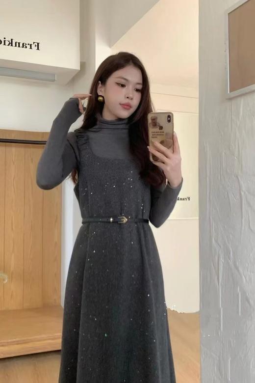 amadella 复古气质背心连衣裙+打底衫套装 21914 商品图3