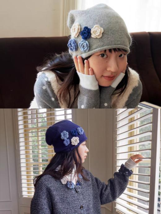 nothe Case布然/NC253223/「梨花岛」卷边美丽诺兔毛堆堆帽 商品图0