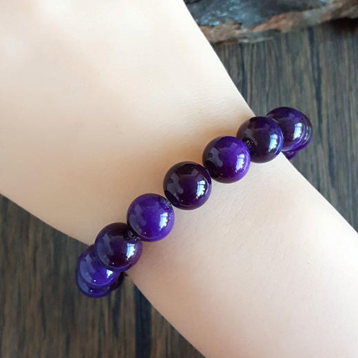 【天然正品】舒俱来天然收藏级皇家帝王紫老料圆珠约10.8MM舒俱来手串10.8MM（皆取最大值）女士281125NJM04 商品图6