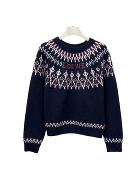 女款钩花针织毛衣la014