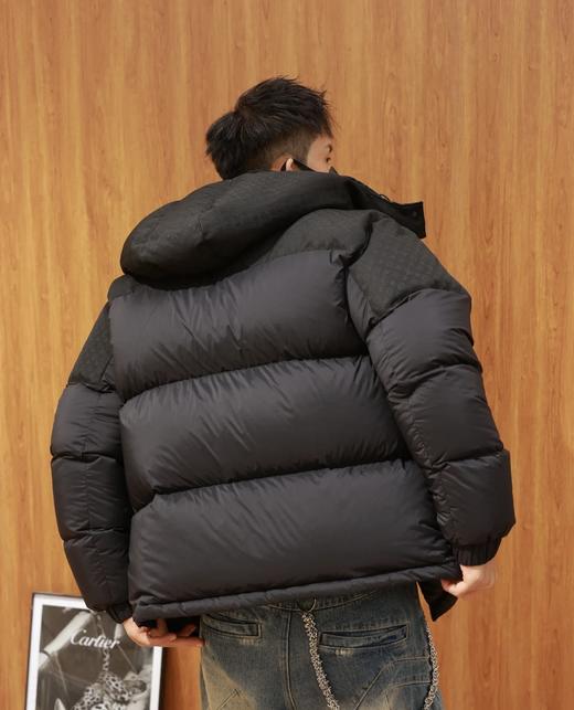 驴家 男装外套黑色迷你印花图案拉链开合保暖羽绒服（SS） 商品图6