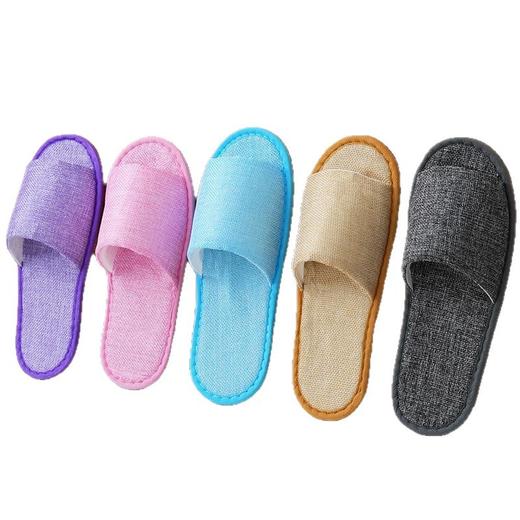 一次性拖鞋待客酒店民宿专用加厚防滑可洗澡居家客人鞋子夏季亚麻 商品图4