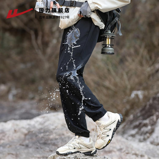 回力冲锋休闲裤男2025新款春秋宽松户外工装裤美式运动束脚裤子 商品图1