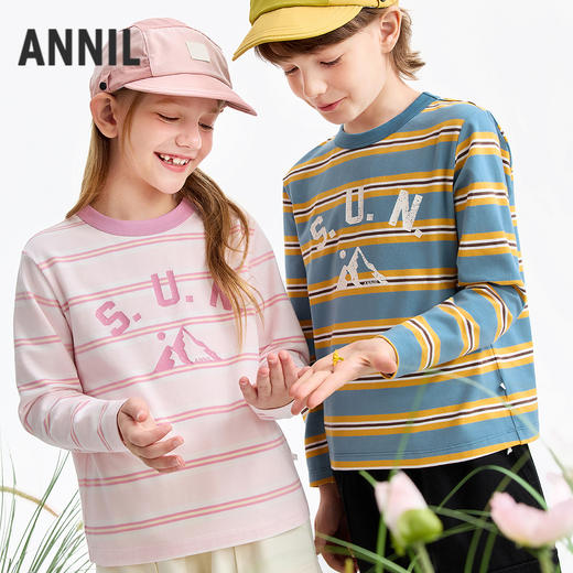 男女童圆领长袖针织衫春季新款安奈儿童装EM611569 商品图2