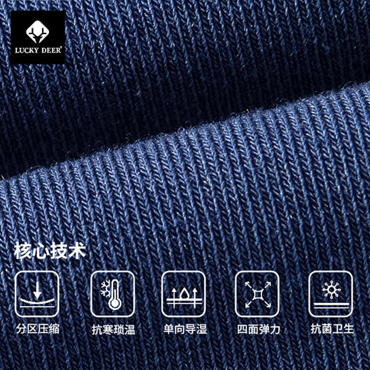 【99元一套】LUCKY DEER幸运鹿情侣款轻运动速干压缩保暖套装 商品图5