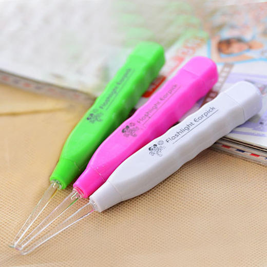 发亮带亮灯荧光发光挖耳勺灯光带灯挖耳朵大人扣耳勺耳勺灯神器女 商品图0