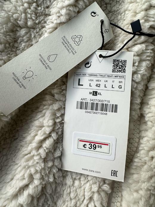 贝壳三 仿羊羔绒男士高领外套刺绣字母休闲宽松夹克C120310 商品图4