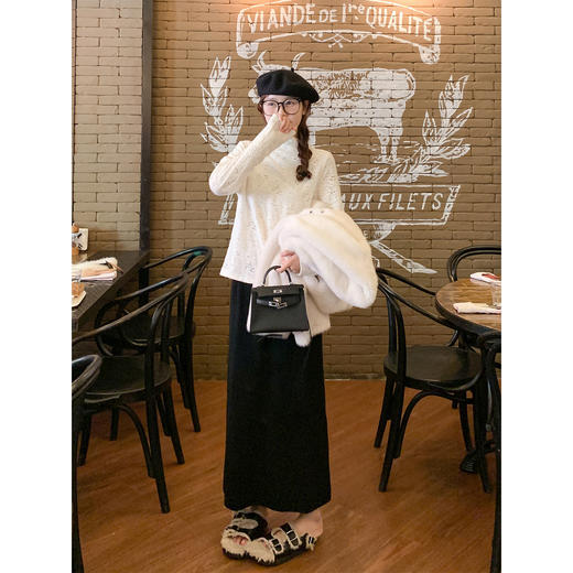 <曾小咸推荐>3.17现货秒杀 ！微信超特价！法式半高领蕾丝打底衫 日常139.99 立减60 秒杀79.99！！ 商品图4