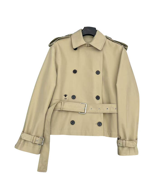 女款刺绣短版风衣外套zh010 商品图0