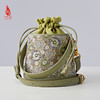 SAINT JOY 宋锦拎包 国风  复古 拎包   孔雀羽团锦 BWS24A0205-E（不含礼盒包装） 商品缩略图4