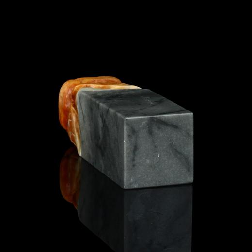 孤品017475昌化荷钮巧色姓名章藏书章方章-2.6*2.6*8.9cm 商品图4