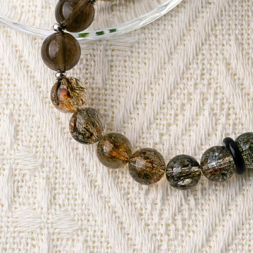 一念七宝 事业利 | 茶白晶透黑金超七手串 商品图2