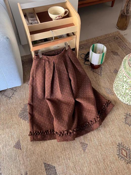 nothe Case布然/ NC253222/「爱丁恋人」粉色波点肌理A摆裙 商品图4