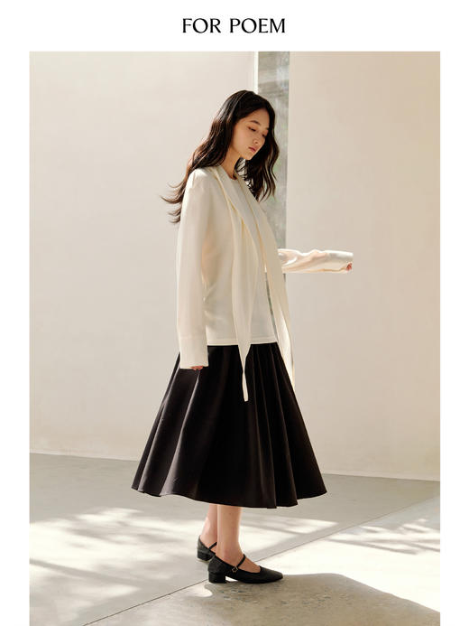 ForPoem 25/FW 原创设计围巾飘带天丝羊毛针织衫 商品图1