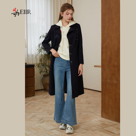 司歌收腰单排扣风衣中长款外套秋冬女R921021X 商品图0