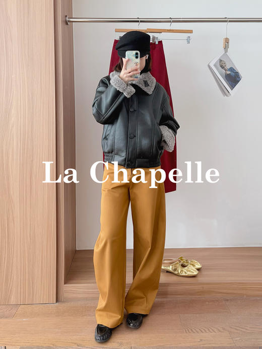 会员福利【显瘦弯刀裤】拉夏贝尔/La Chapelle莱赛尔+棉舒适有型兼具~遮胯显瘦时髦阔腿裤 商品图4