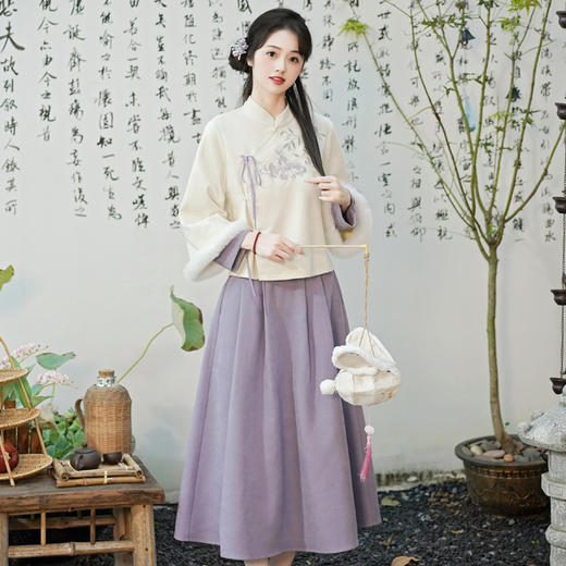 新中式国风汉元素改良汉服，复古唐装上衣半身裙茶服套装TY-YYA799 商品图2
