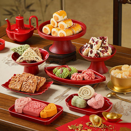 【九州御宴礼盒】皇家2025春节年货礼盒装中式糕点过年走亲戚送礼品新年高端点心团购1594g 商品图4