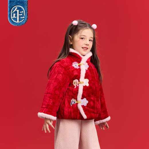 【年衣品牌团】小马宝莉联名年衣童装外套冬季新品女童中式唐装小马宝莉棉服外套    1207 商品图4