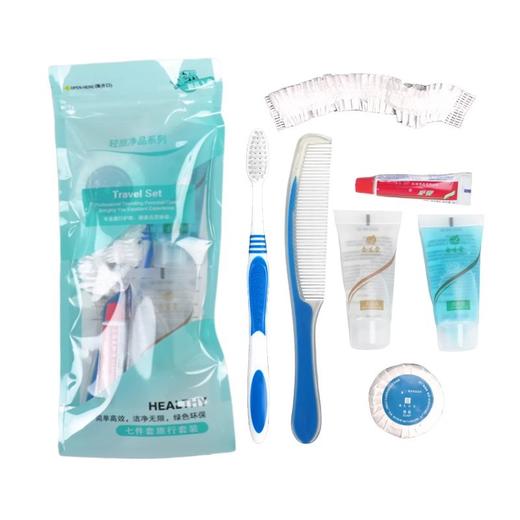 一件代发一次性牙刷带牙膏待客软毛七合一洗漱用品组合装酒店用品 商品图4