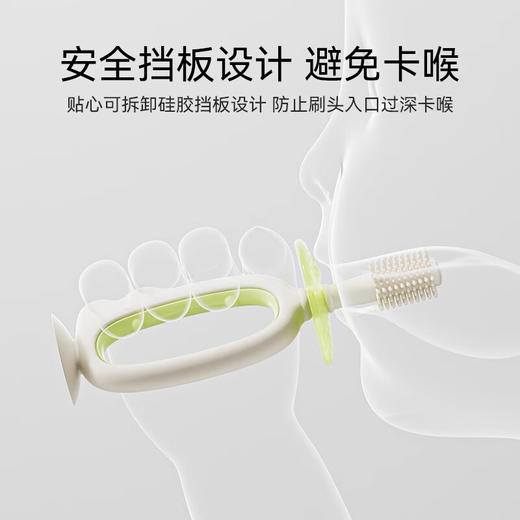 英氏 鳄鱼硅胶牙刷 Y33A 奶黄色 商品图3