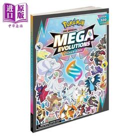 预售 【中商原版】宝可梦 官方超级进化贴纸书 英文原版 Pokemon the Official Mega Evolutions Sticker Book Pikachu Press