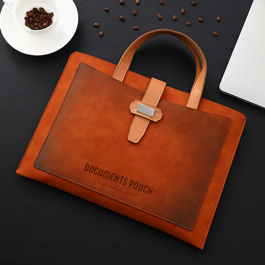 【复古❗️私人专属】商务皮质文件包 精英白领老师上班族 男女加厚防水皮质公文袋 商务办公合同票据收纳便携文件袋 商品图5