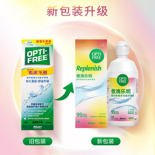 【傲滴乐明-新包装】爱尔康乐明隐形眼镜美瞳护理液300毫升+60毫升清透保湿 商品图1
