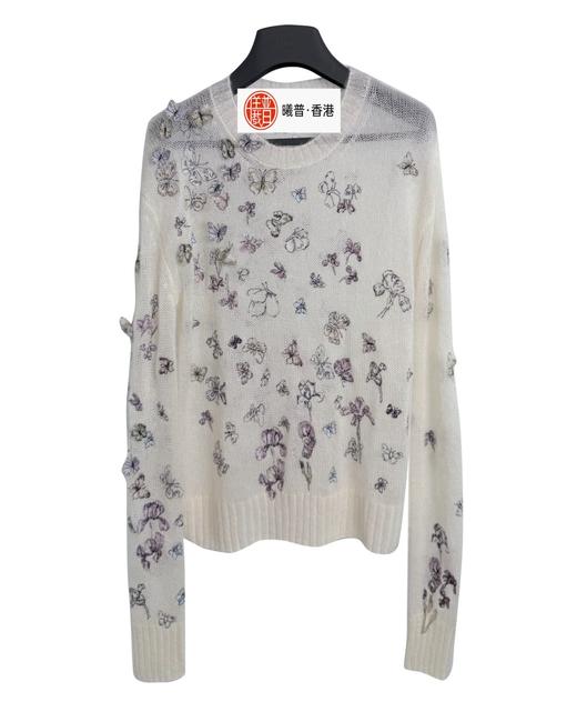 女款蝴蝶刺绣针织毛衣zh010 商品图0