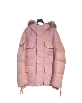 中性款可拆卸毛领中长款羽绒服fe