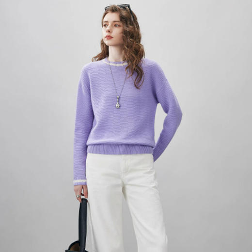 薰衣草紫毛衣 ，今年冬天流行，太太太显白了！【3-5天发货，周末顺延】【G】 商品图1