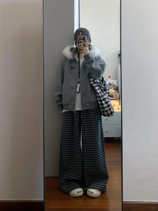 <曾小咸推荐> 美式复古可拆卸毛领连帽卫衣 日常159.99/件 活动价109.99！！【预售款，预计3-15天发货】 商品图7