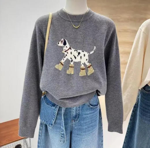老米优品🎈3-5天！小细节里藏着少女感《10%绵羊毛🐏 韩里韩气“ 斑点狗” 毛衣》谁能抗拒这样的减龄少女复古款吖~MY251203A 商品图3