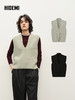 HIDEMI 进口美利奴羊毛系列V领廓形针织马甲毛衣 商品缩略图0