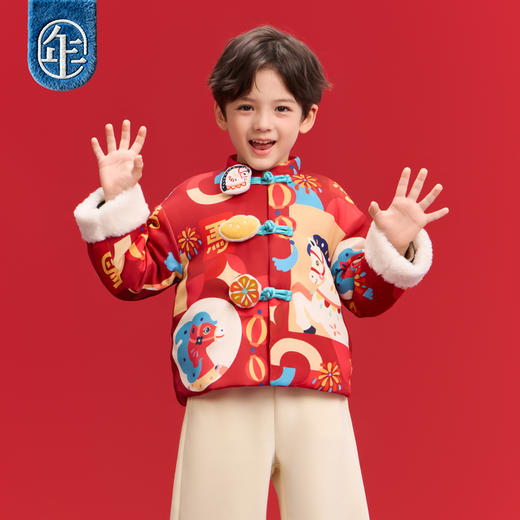 年衣童装儿童中式唐装外套冬季新品女童加棉马上都有加棉唐装 商品图4