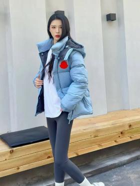 蒙口 袖子可拆卸 二合一 连帽羽绒服（MT）