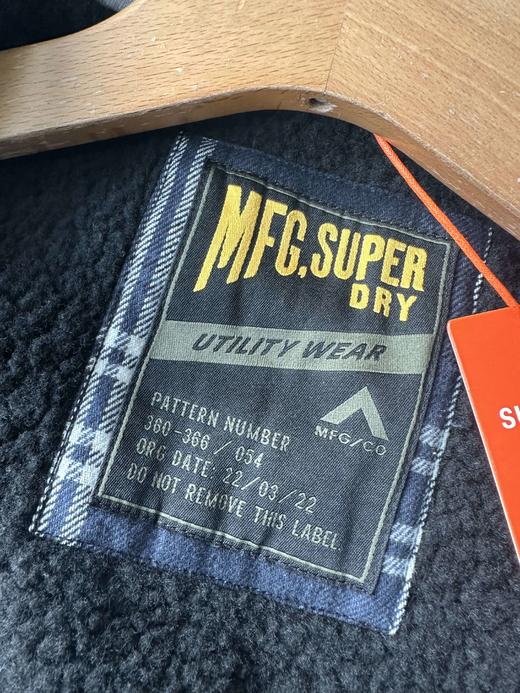 贝壳三 美式学院风加厚格子连帽棉衣男士复古宽松棉服C120308 商品图13