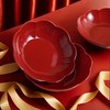 【花型盘新年果盘】红色过年结婚客厅家用 防摔加厚水果盘商用盘子 商品缩略图2
