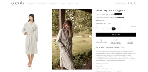 贝壳三 珊瑚绒厚实翻领系带浴袍加绒柔软纯色中长款睡袍C120307 商品图5