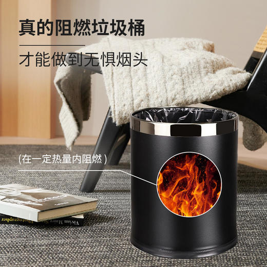 不锈钢垃圾桶客房用卫生间用酒店商场宾馆垃圾桶家用厕所用高级感 商品图1