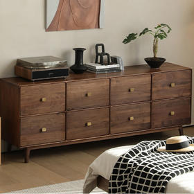 【中古风-HG-53斗柜】黑胡桃/客厅/卧房/收纳柜/八斗柜