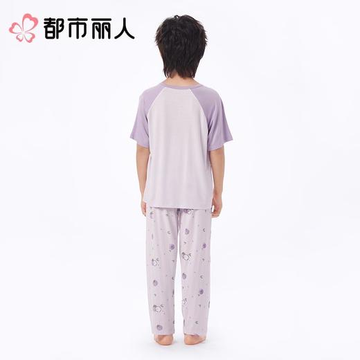 都市丽人男女童睡衣儿童家居服短袖长裤棉质套装JHC2M8 商品图3