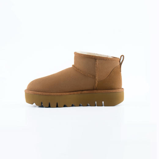 起程柔享系列女士厚底mini款皮毛一体雪地靴SW5W679YW 商品图6