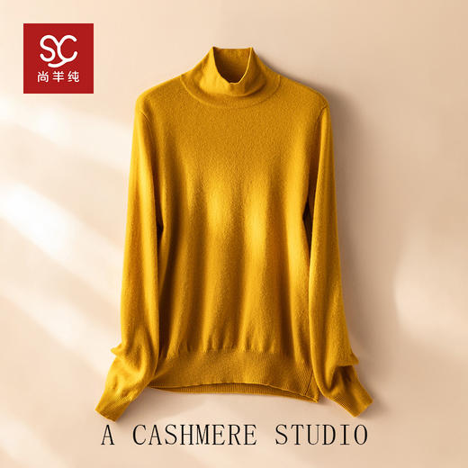 100%Baby小山羊绒~半高领套头羊绒百搭针织打底衫女BABY25167 商品图3