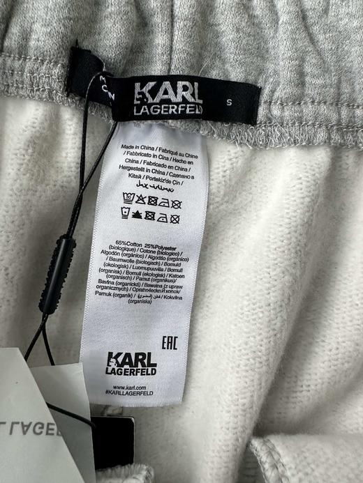 贝壳三 厚实松紧腰字母刺绣休闲裤女磨毛绒直筒棉质卫裤C120313 商品图9