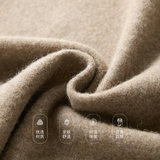 【100%绵羊毛】三彩2026新款极简条纹披肩流苏复古氛围感慵懒通勤 商品图3