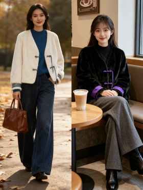 58B115福利款 仿貂皮草大V领外套