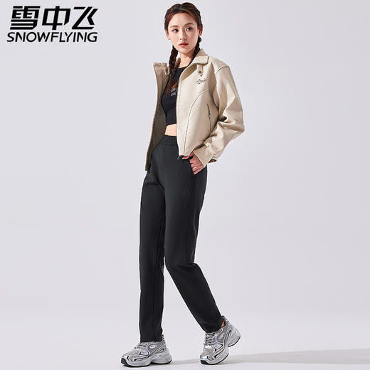 雪中飞 休闲登峰蓄热裤 线条简约高级 加绒防水应对多变天气 迪桑皱面料轻盈弹力透气前片10A抗菌 商品图3